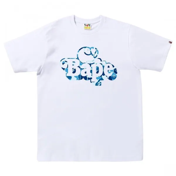 A Bathing Ape Men ABC Camo Milo On Bape Tee (white / blue)