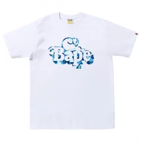 A Bathing Ape Men ABC Camo Milo On Bape Tee (white / blue)