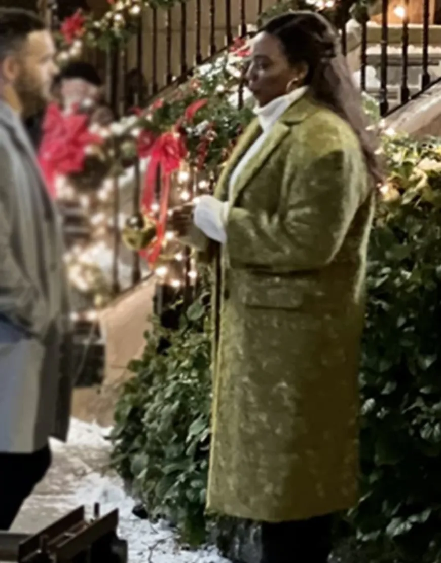 A Holiday In Harlem 2021 Olivia Washington Green Coat | Jazmin Coat