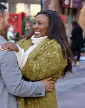 A Holiday In Harlem 2021 Olivia Washington Green Coat | Jazmin Coat