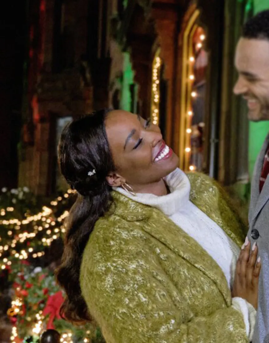 A Holiday In Harlem 2021 Olivia Washington Green Coat | Jazmin Coat