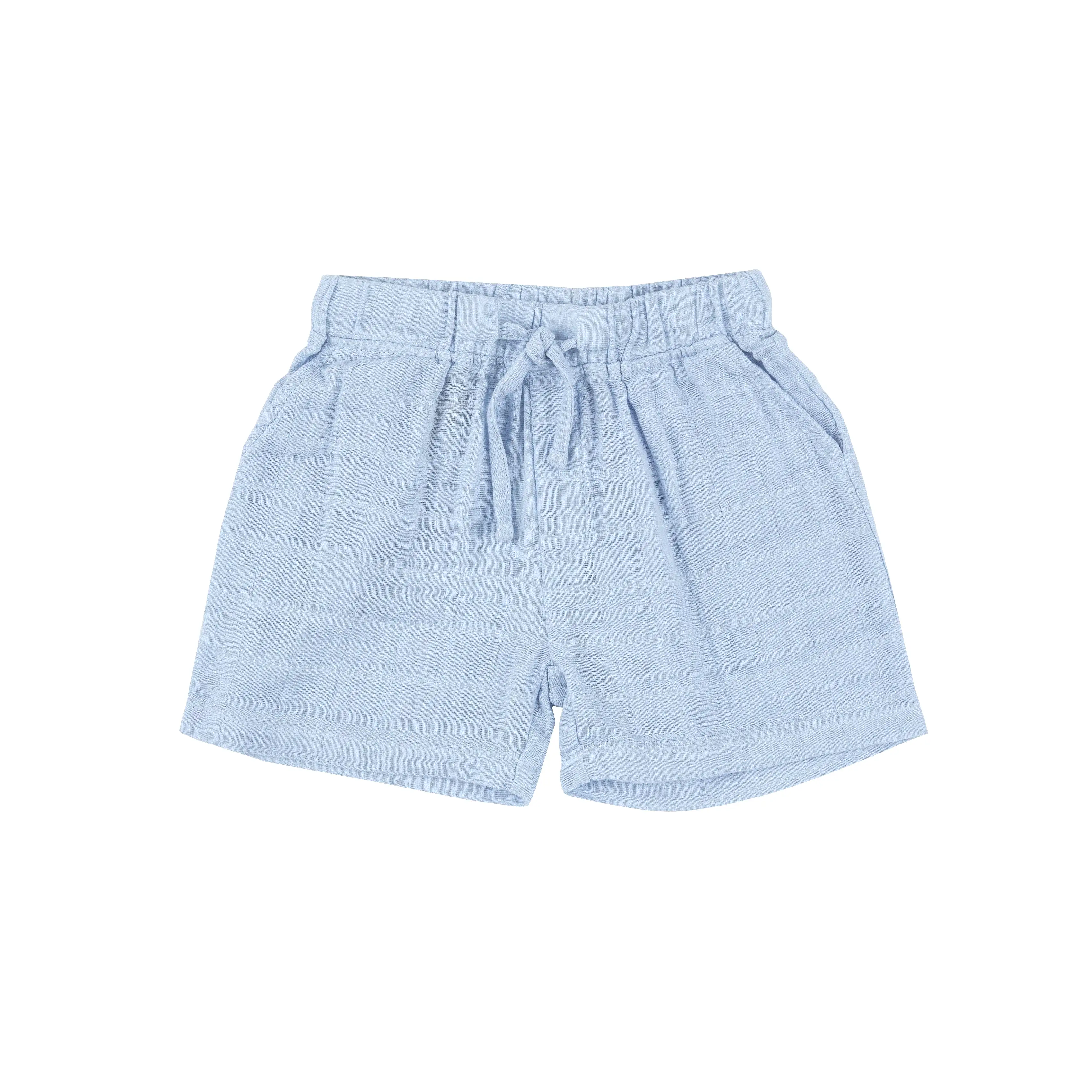 Angel Dear - Dusty Blue Muslin Shorts