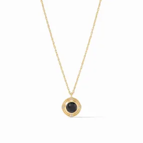 Astor Solitaire Necklace in Obsidian Black by Julie Vos