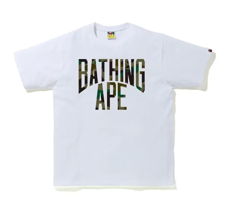 BAPE 1st Camo NYC Logo Tee White/Green