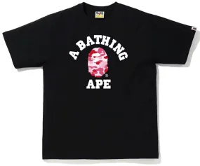 Bape College Tee ABC Camo Black/Pink