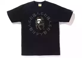 BAPE COLOR CAMO KANJI LOGO TEE BLACK/BLACK