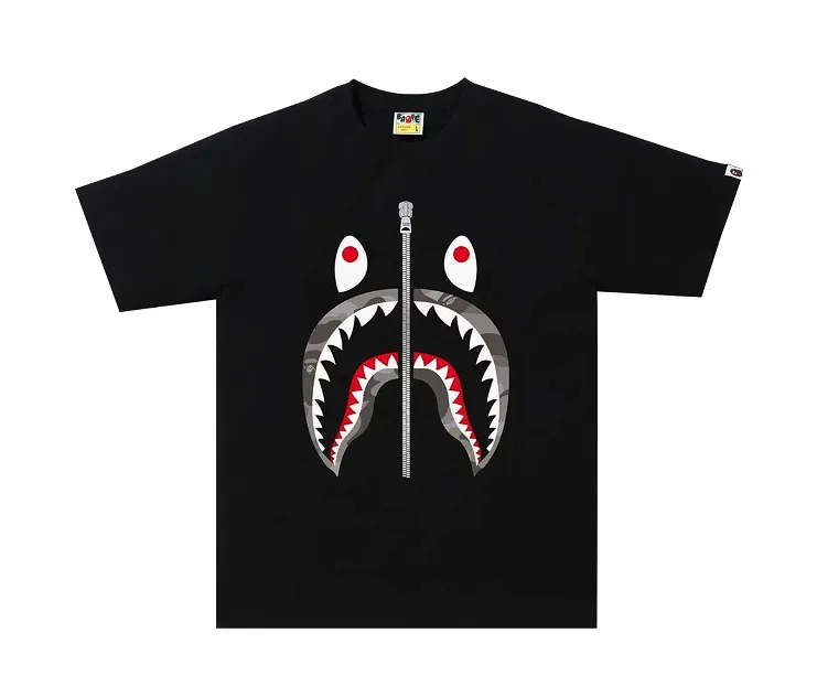 BAPE Color Camo Shark Tee 'Black/Grey'