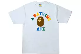 BAPE COLORS COLLEGE TEE GREY