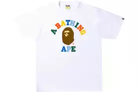 BAPE COLORS COLLEGE TEE WHITE