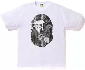 BAPE FOREST CAMO BIG APE HEAD TEE WHITE/BLACK