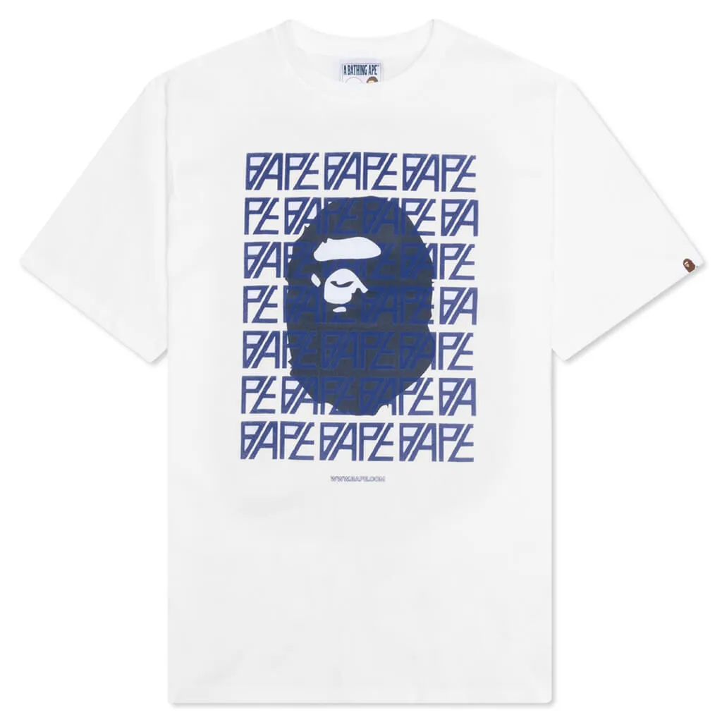 Bape Logo Monogram Tee - White