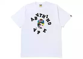 BAPE MULTI CAMO BROKEN COLLEGE TEE