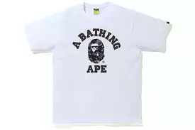 BAPE SPACE CAMO PRINT COLLEGE TEE WHITE