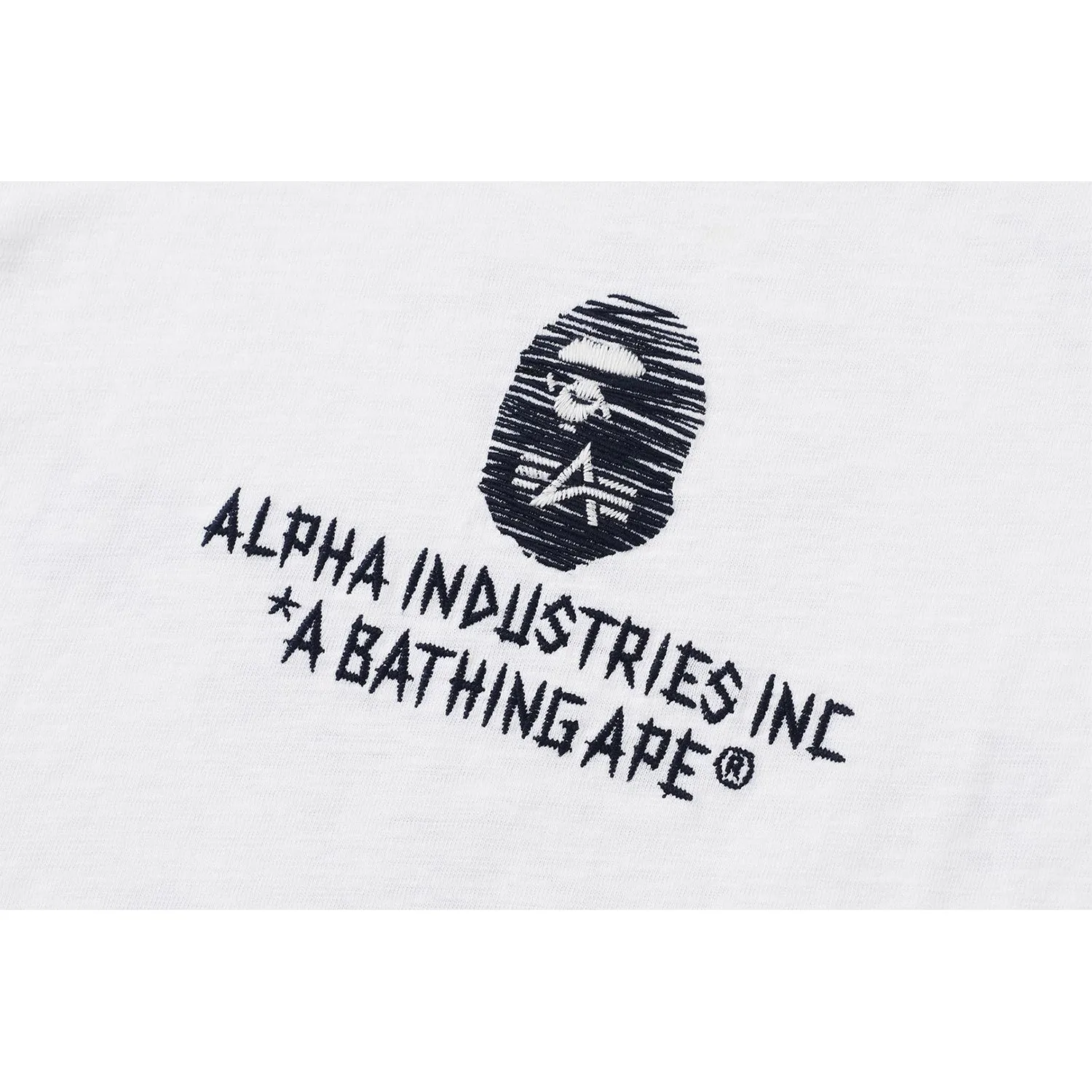 BAPE X ALPHA INDUSTRIES TEE MENS