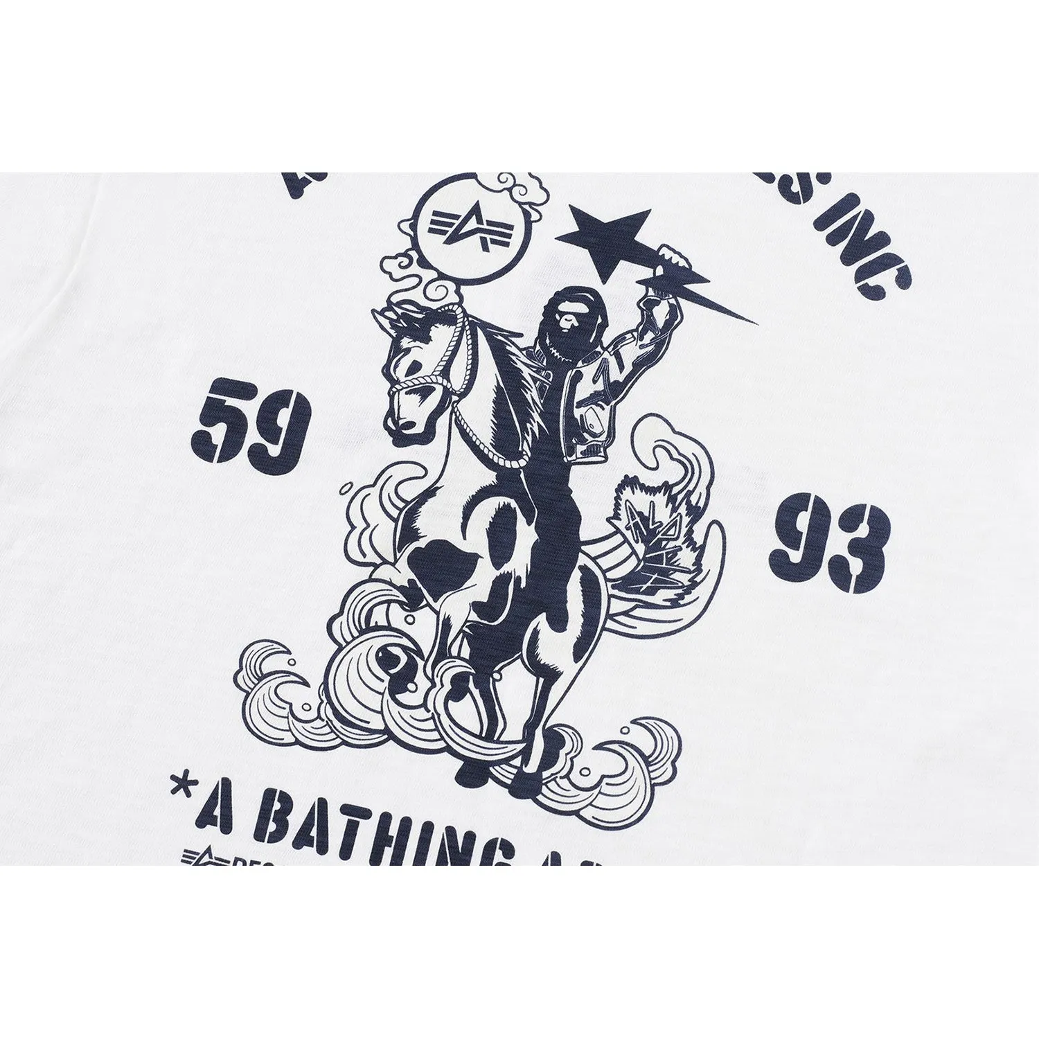 BAPE X ALPHA INDUSTRIES TEE MENS