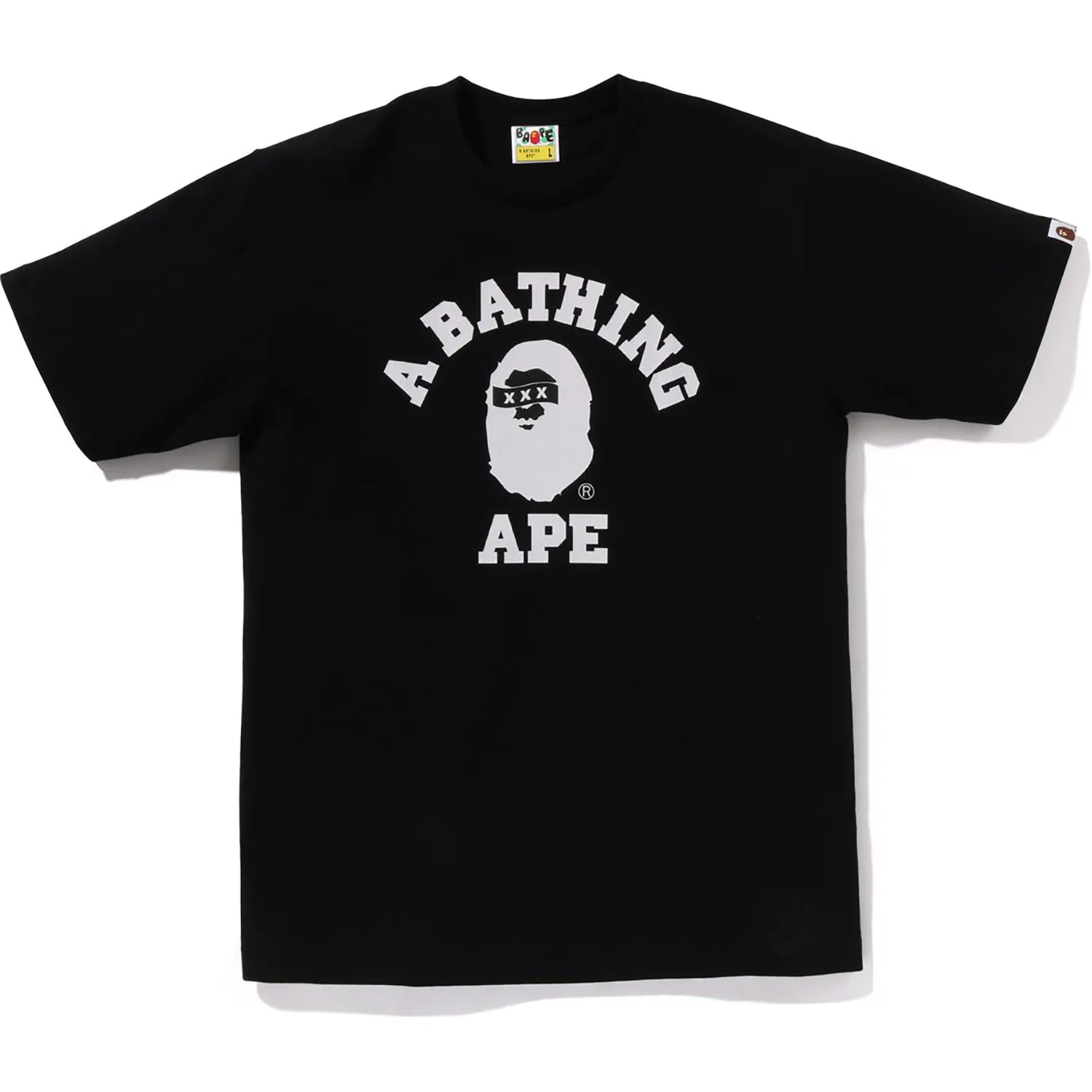 BAPE X GOD SELECTION XXX COLLEGE TEE MENS