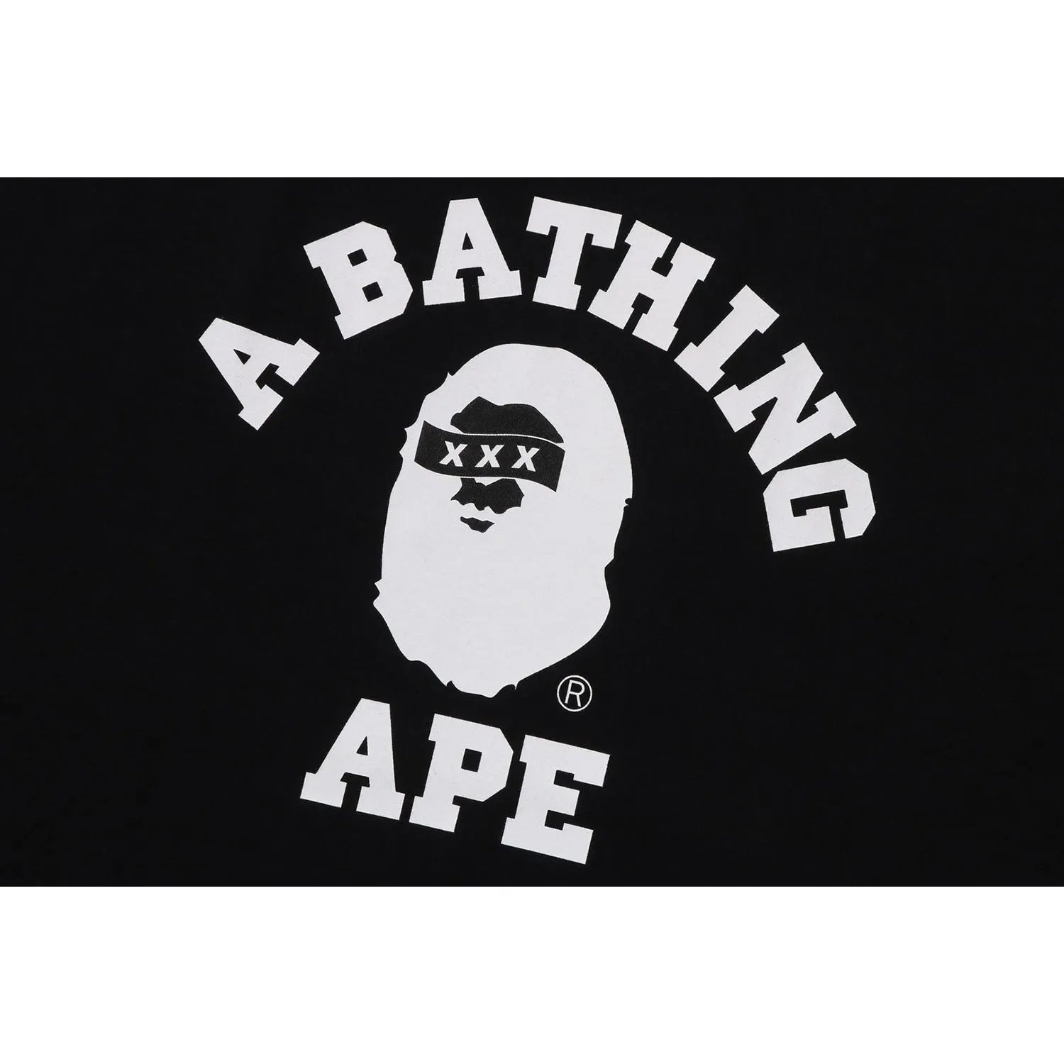 BAPE X GOD SELECTION XXX COLLEGE TEE MENS