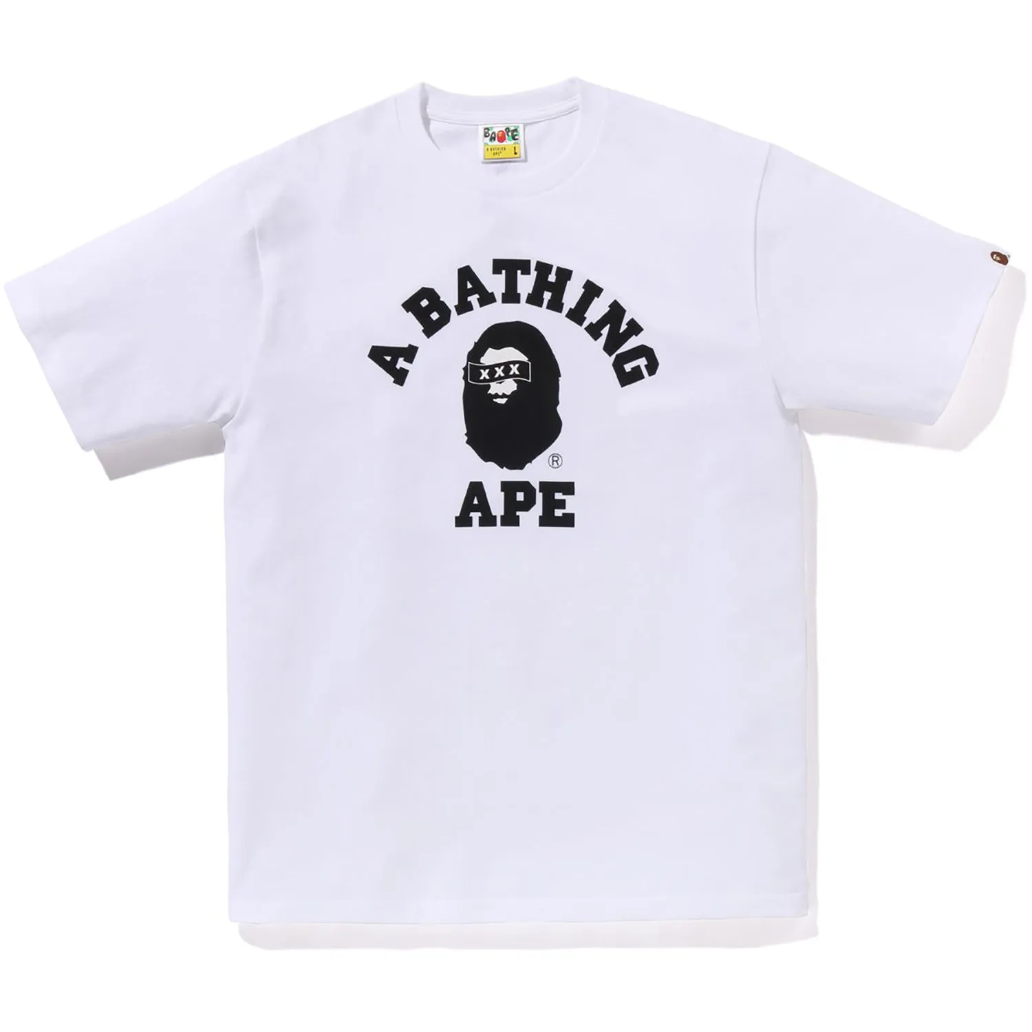 BAPE X GOD SELECTION XXX COLLEGE TEE MENS