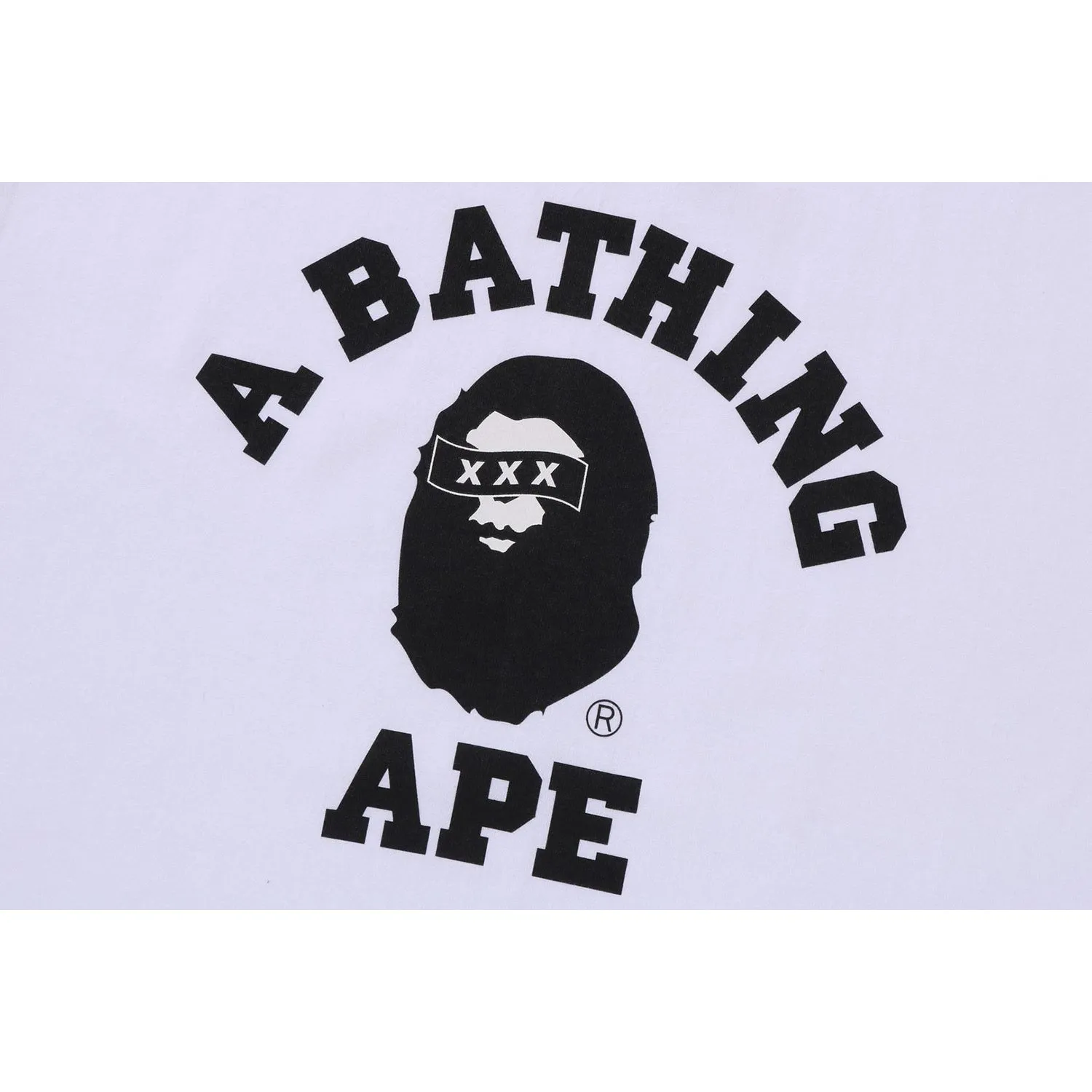 BAPE X GOD SELECTION XXX COLLEGE TEE MENS