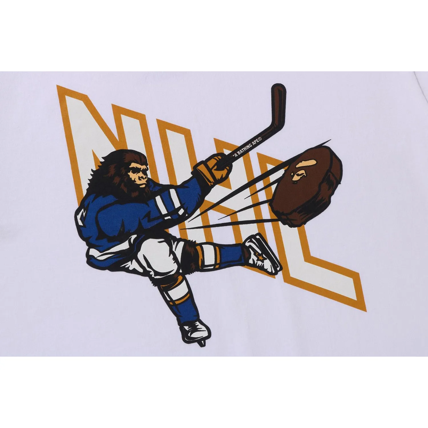 BAPE X MITCHELL & NESS NHL HOCKEY GRAPHIC TEE MENS