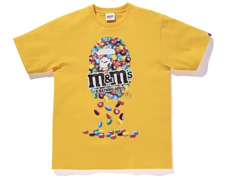 BAPE x M&M's Ape Head Tee Yellow