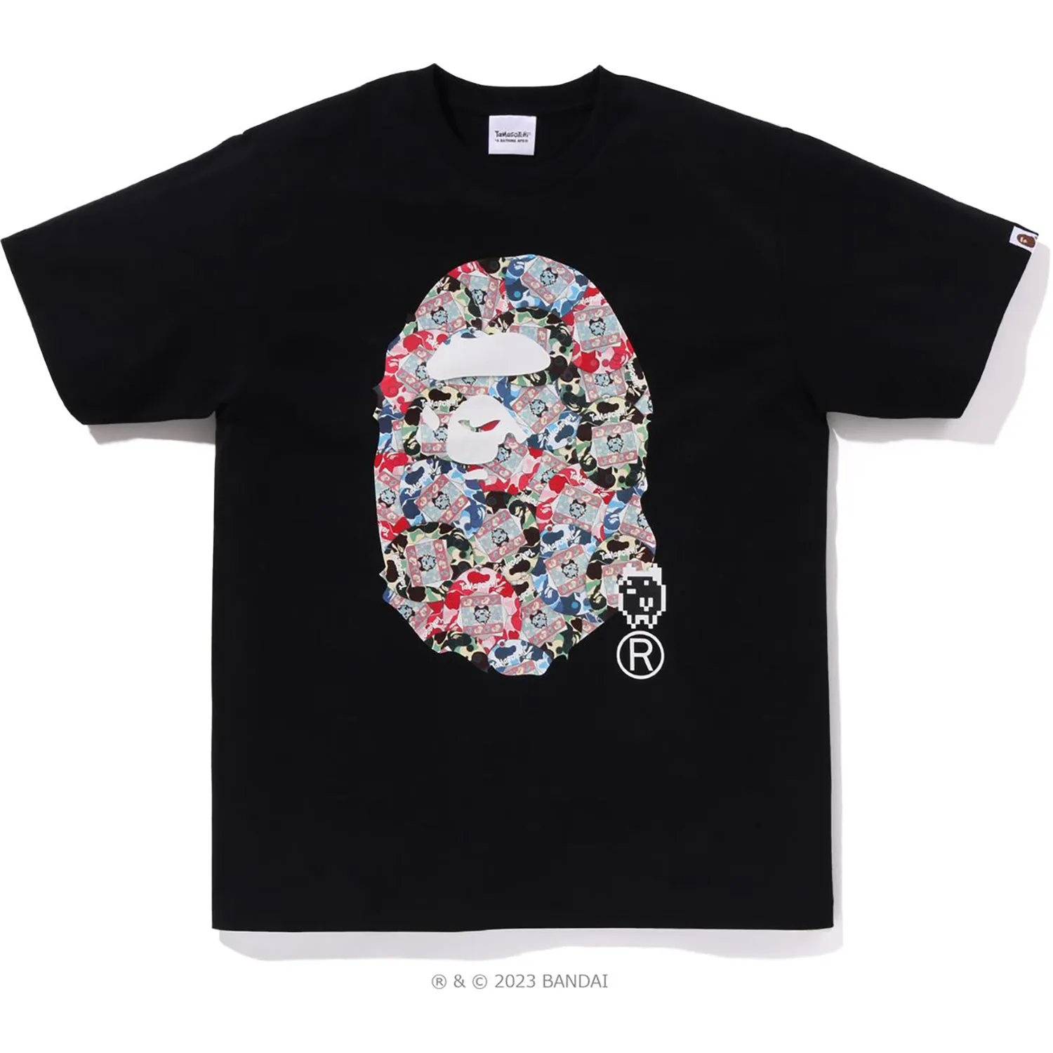 BAPE X TAMAGOTCHI APE HEAD TEE MENS