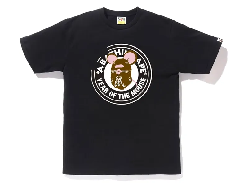 BAPE Year of The Mouse Tee Black