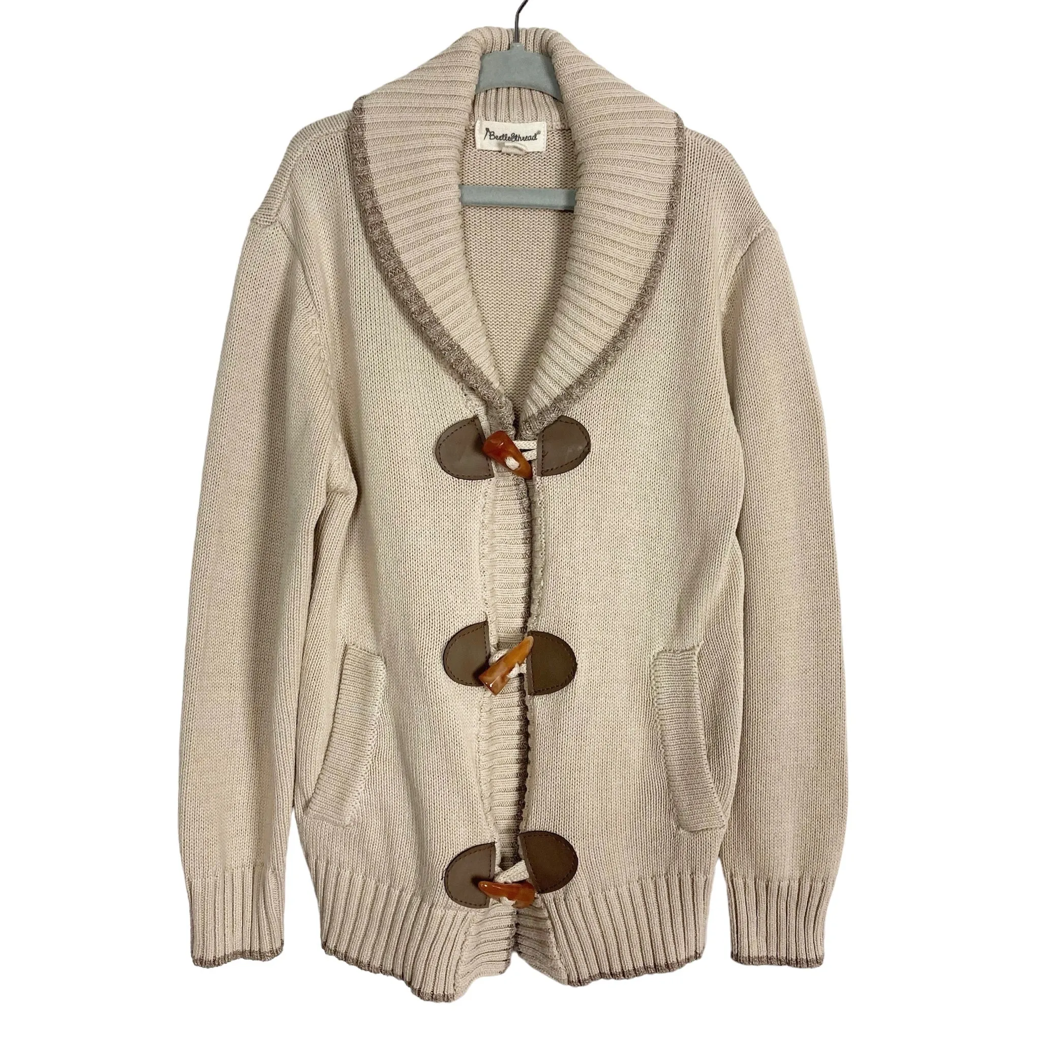 Beetle & Thread Tan Toggle Cardigan Sweater-Size 4T