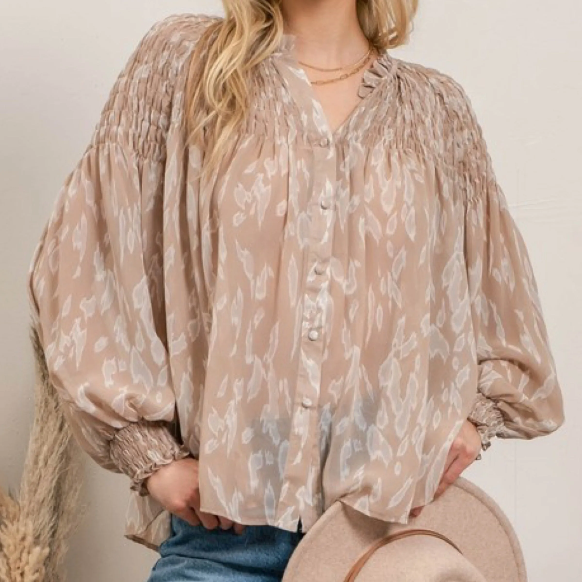 Best Of Me Sheer Button Up Top