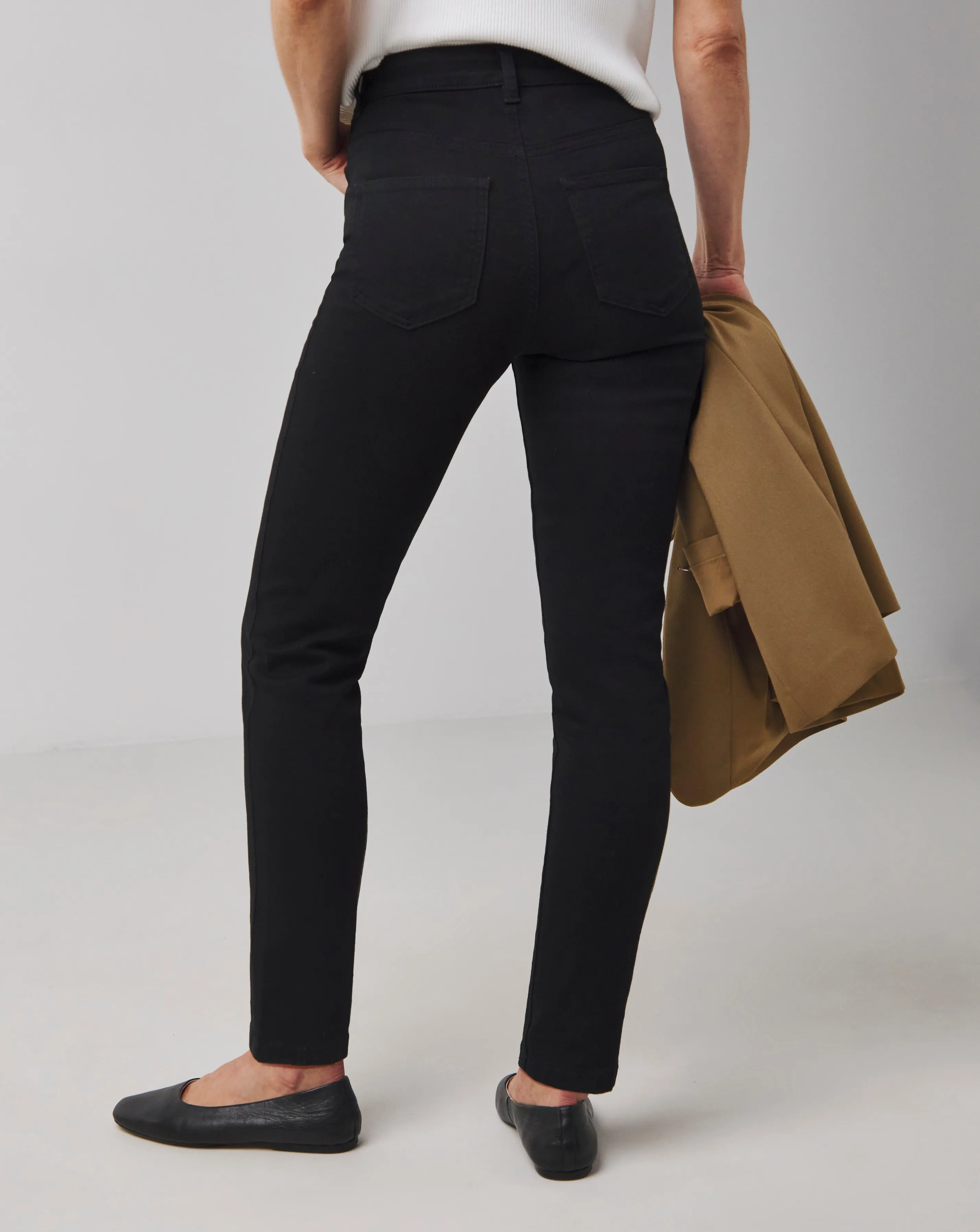 Black High Waist Super Soft Slim Leg Jean