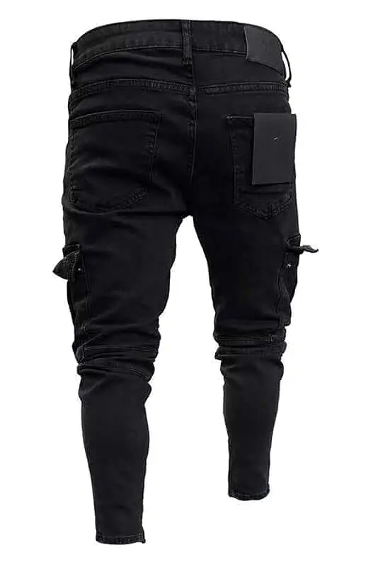 Black Men Cargo Jeans