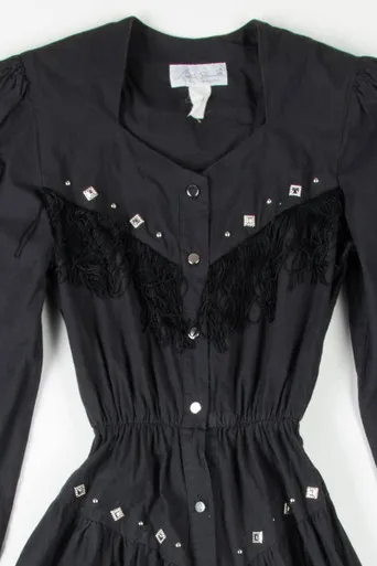 Black Western Button Up Dress