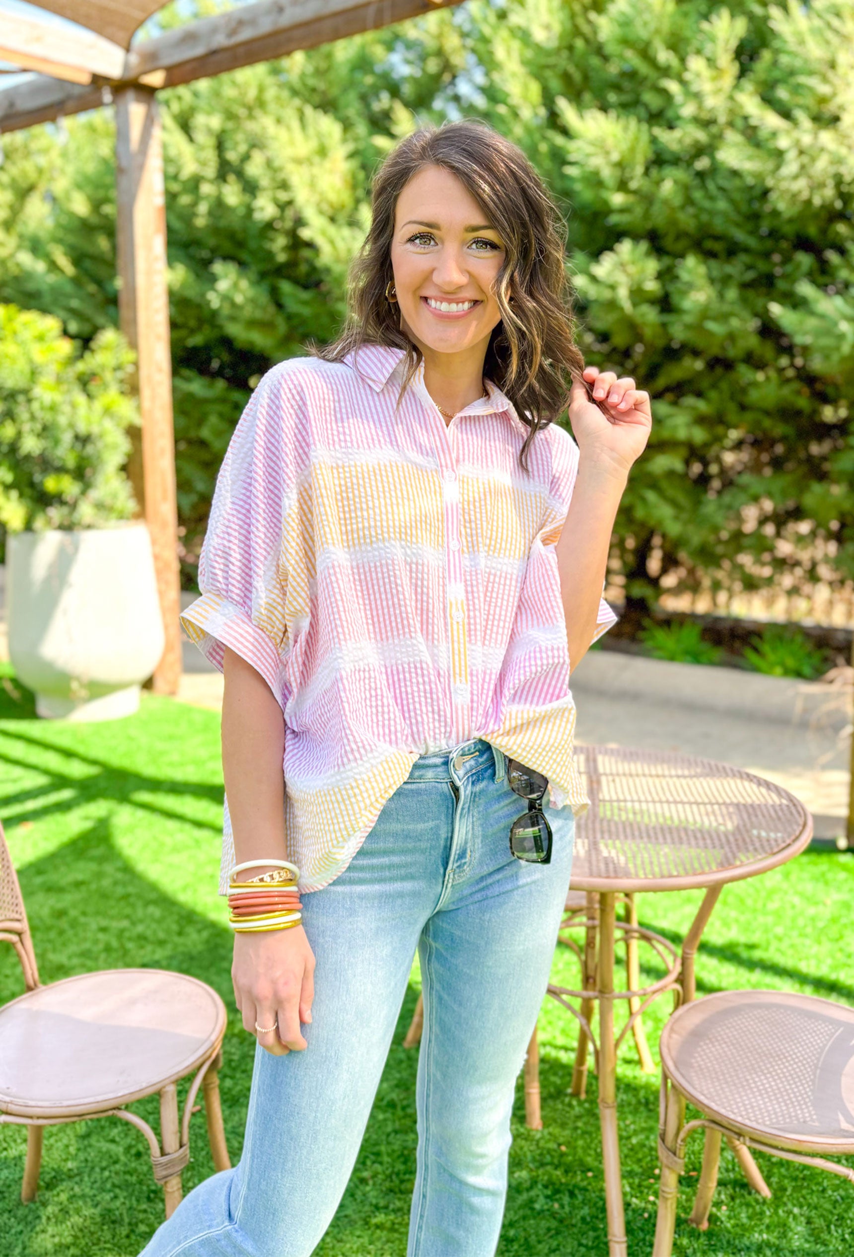 Blur The Lines Button Up Top