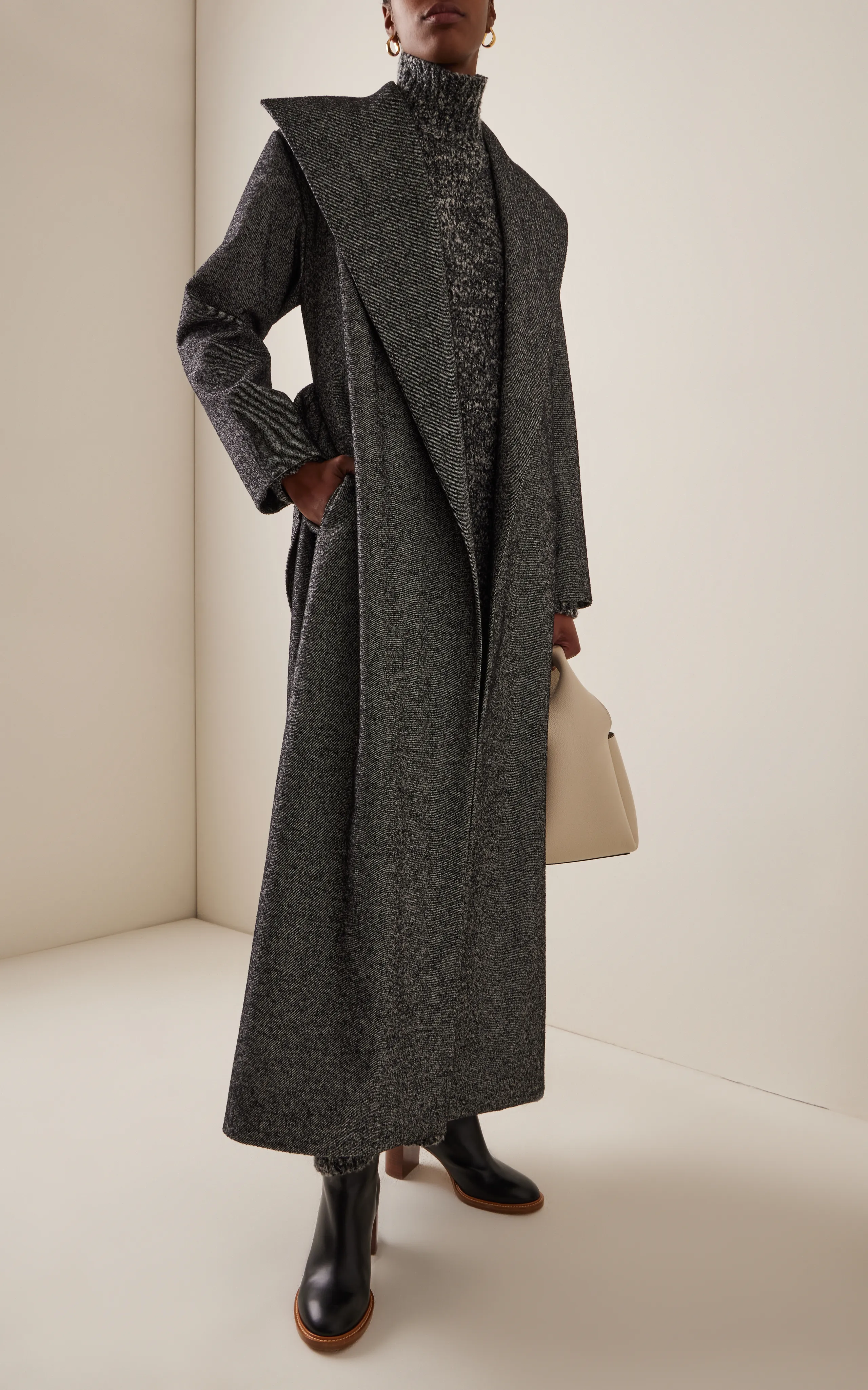 Brandon Maxwell The Alden Wool Long Trench Coat