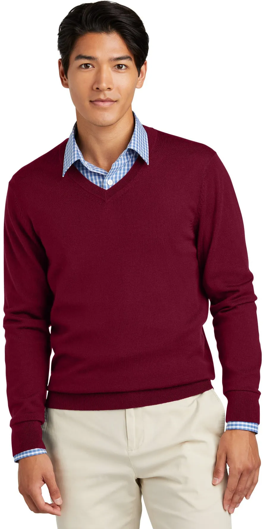 Brooks Brothers Washable Merino V-Neck Sweater