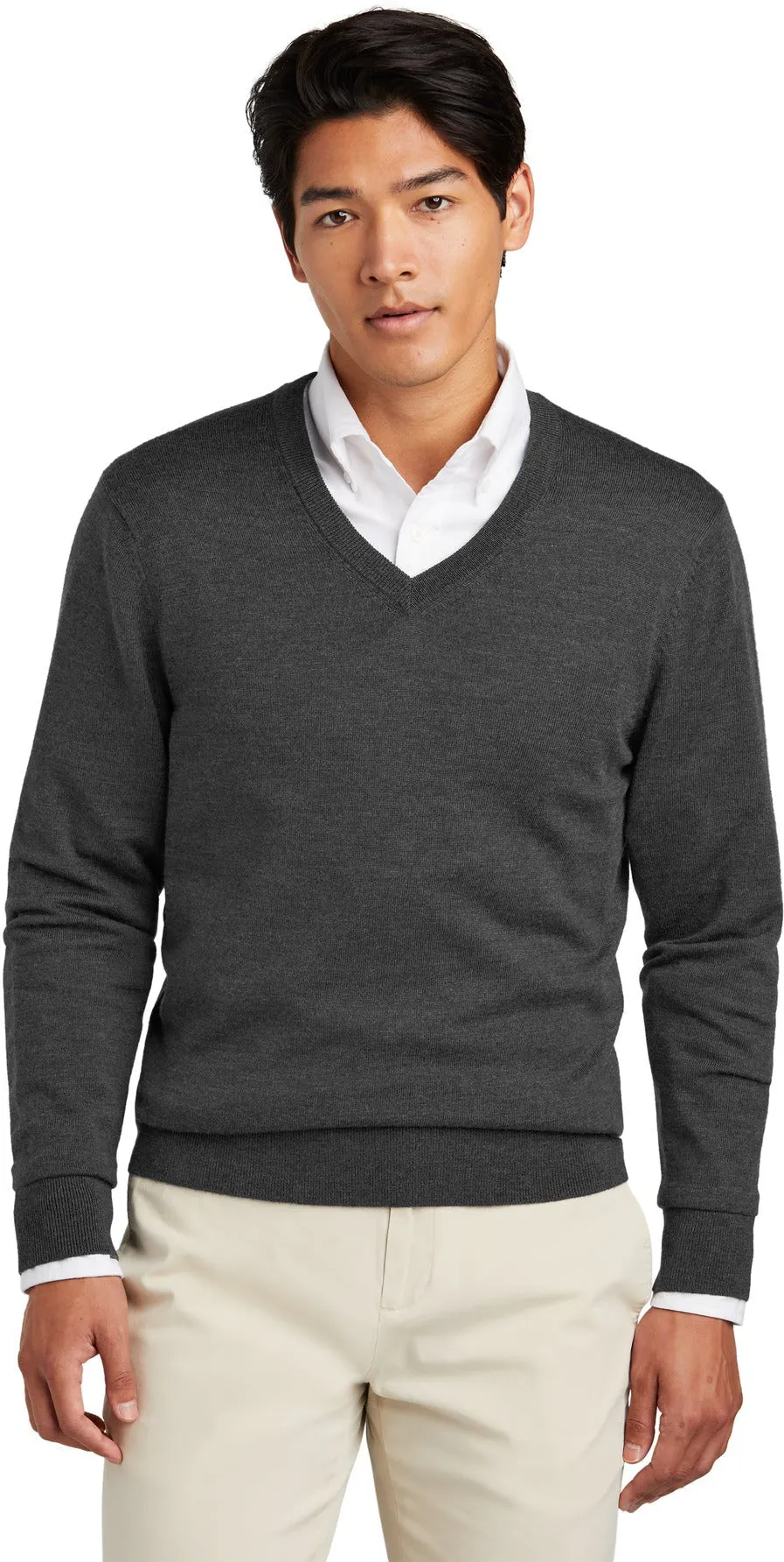 Brooks Brothers Washable Merino V-Neck Sweater