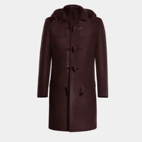 Burgundy Long Duffle coat