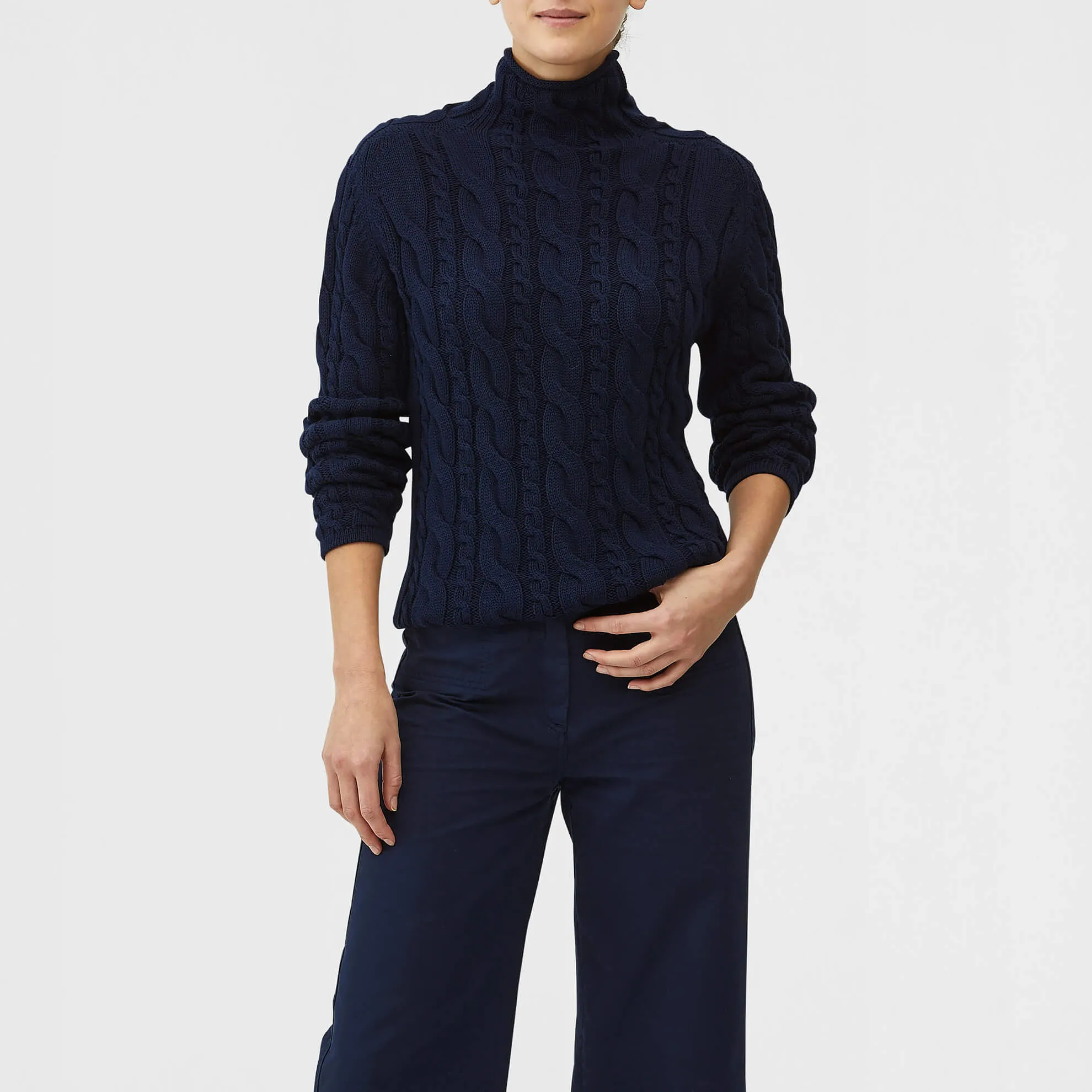 Cable Knit Rollneck Sweater