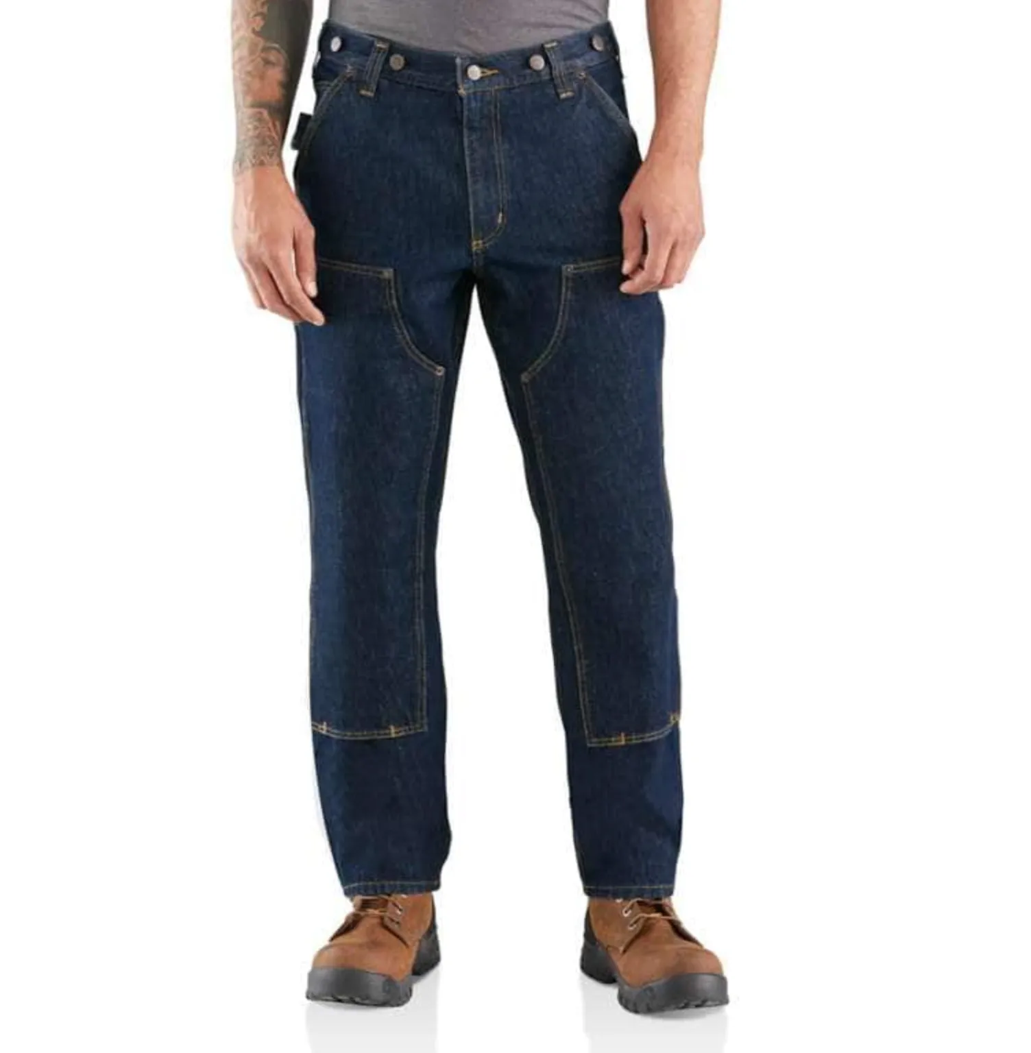 Carhartt Men's Rugged Flex Relaxed Fit Double-Front Utility Logger Jeans