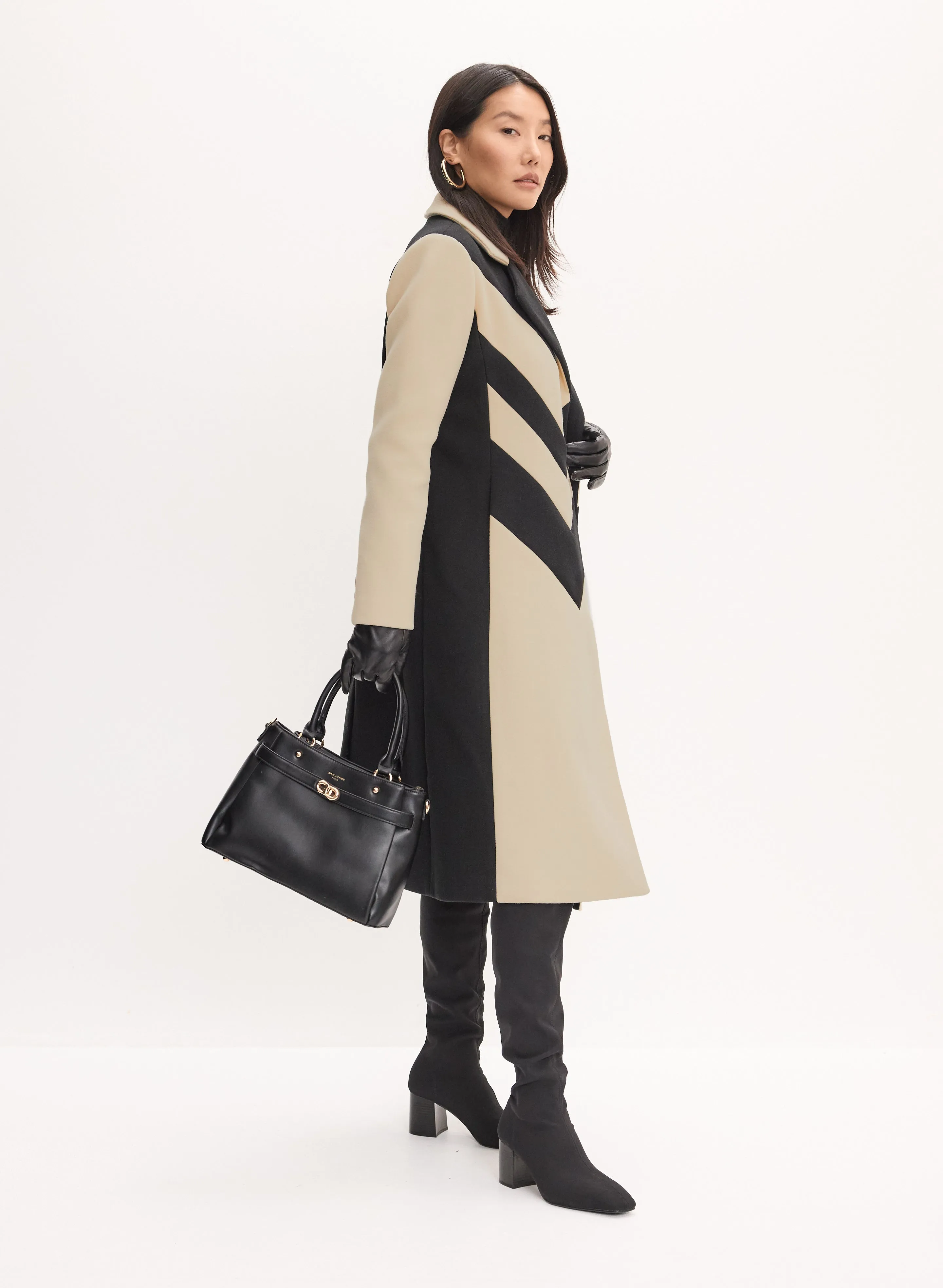 Chevron Front Coat