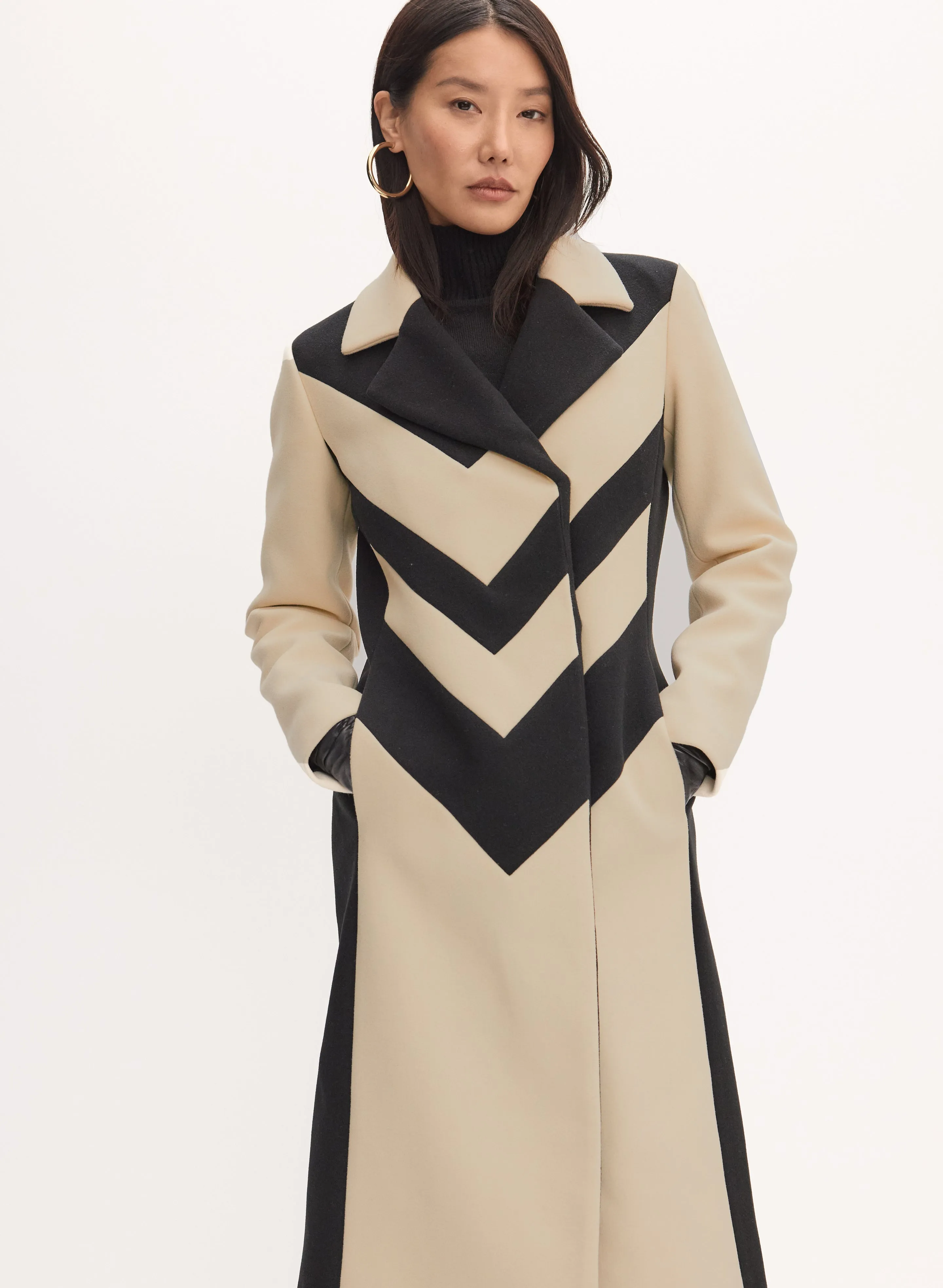 Chevron Front Coat