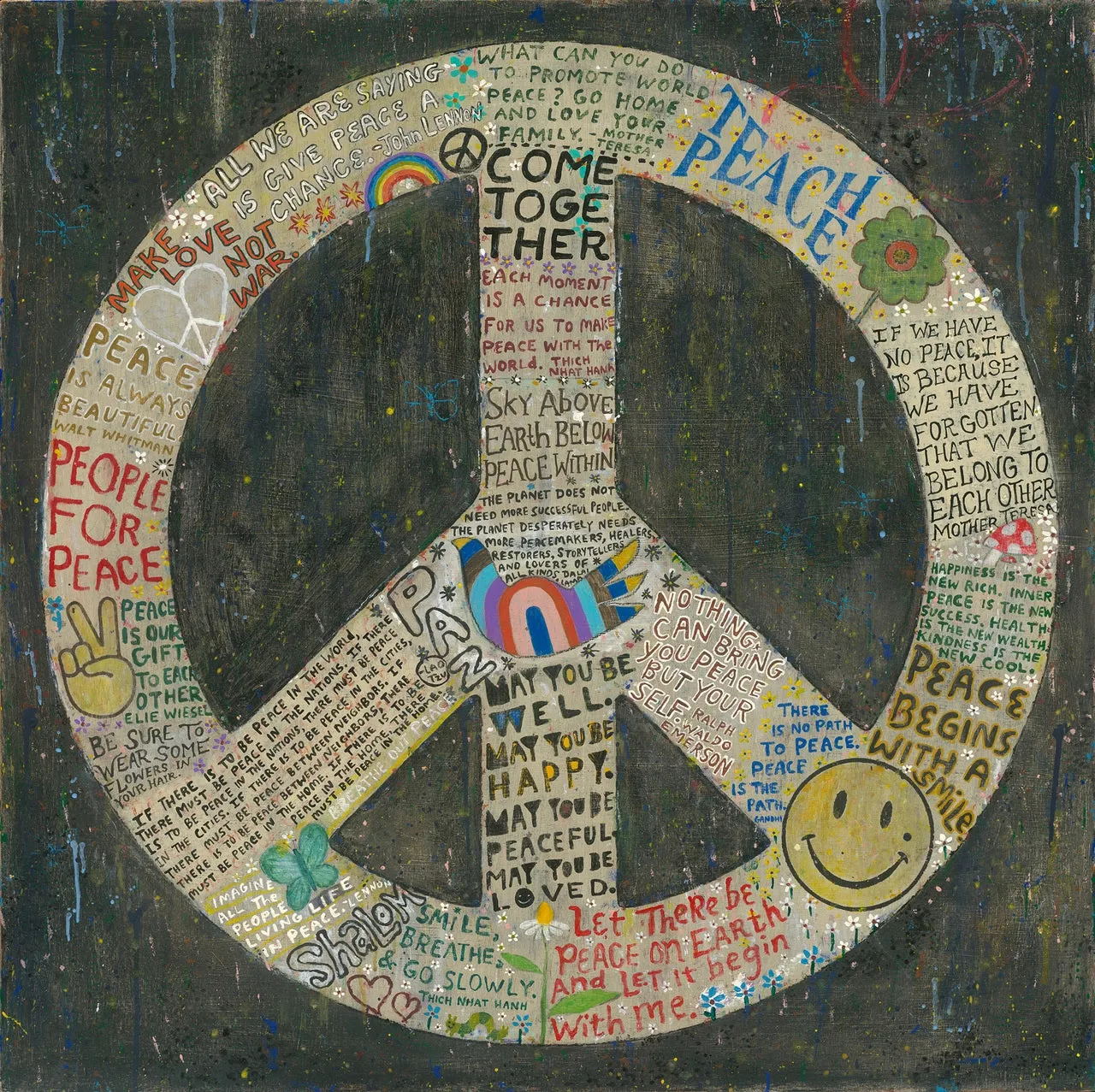 Choose Peace Art Print in Black