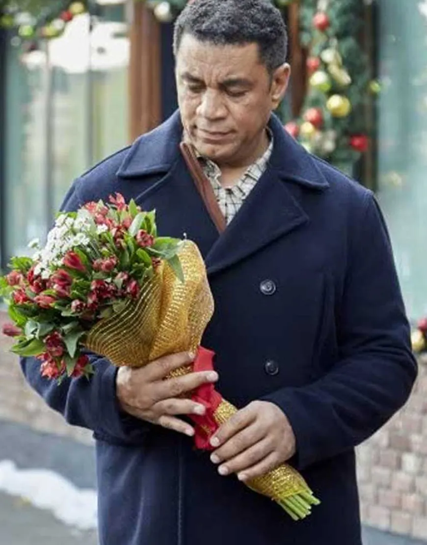 Christmas Together With You 2021 Harry Lennix Coat | Frank Blue Coat