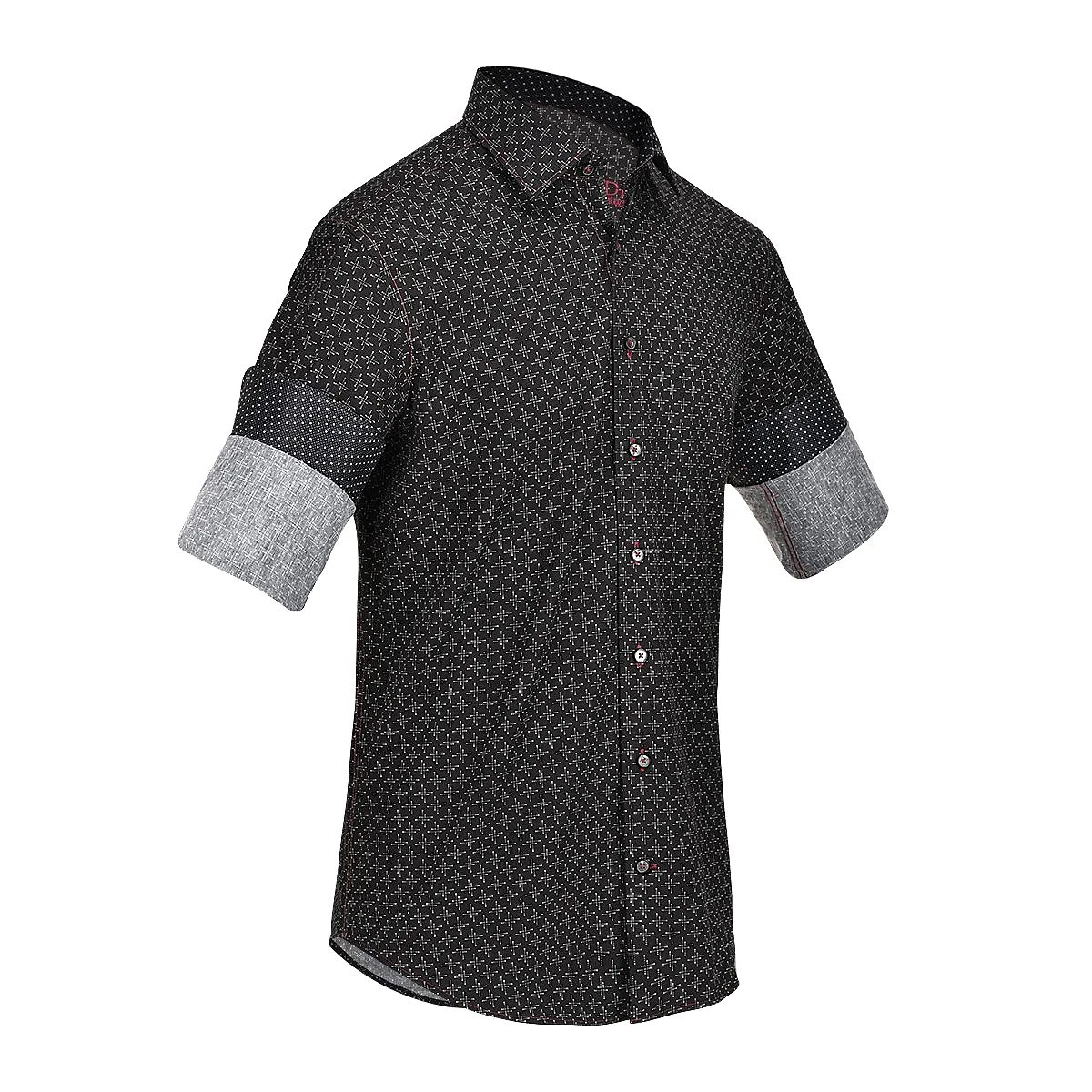 CM0W551 - Cuadra black casual fashion cotton shirt for men