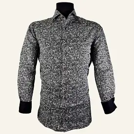 CMW723R - Cuadra black casual fashion cotton shirt for men