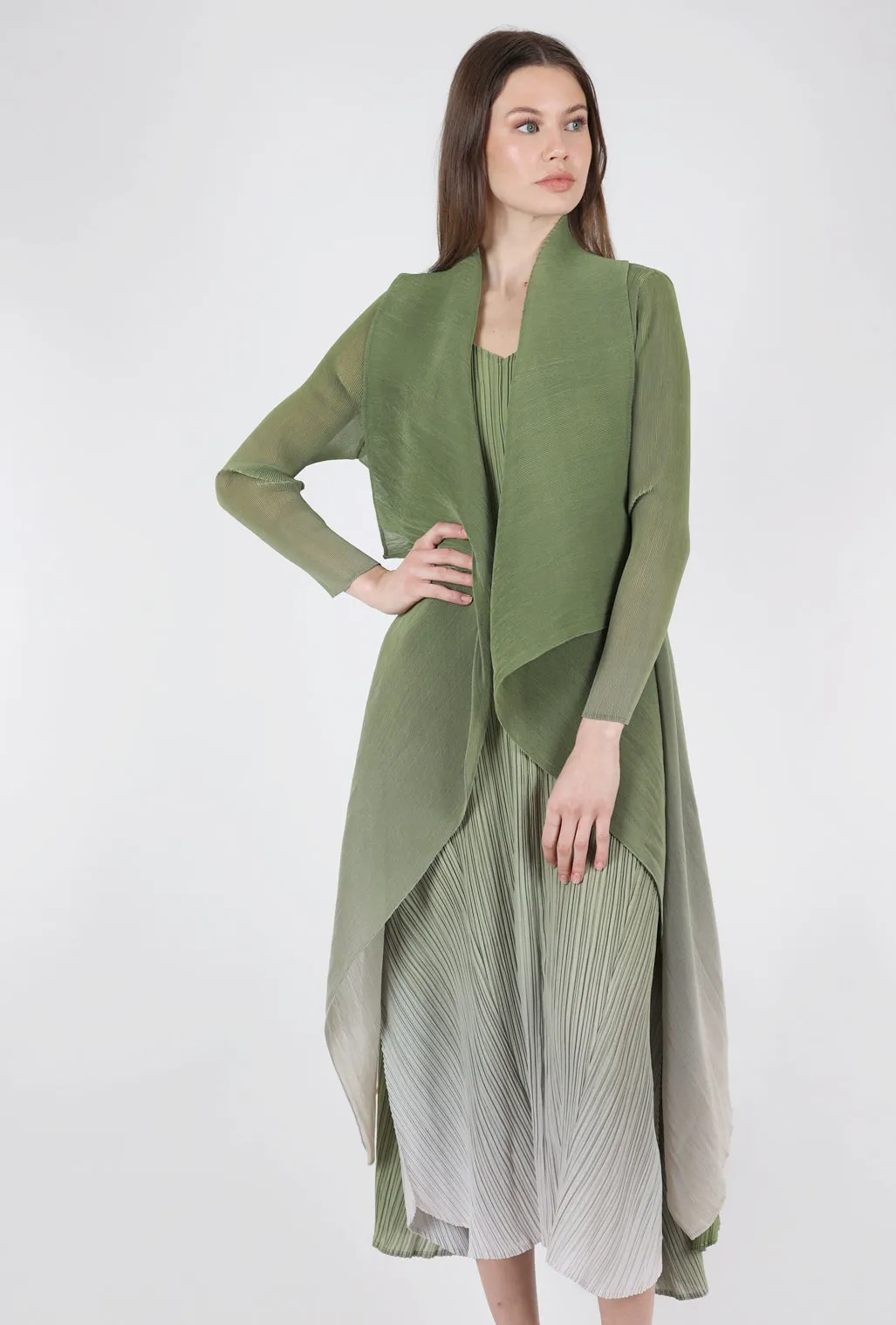 Collare Coat, Peridot Ombre