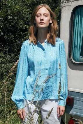 Collins Blouse | Azure Blue | Strik fra Soft Rebels