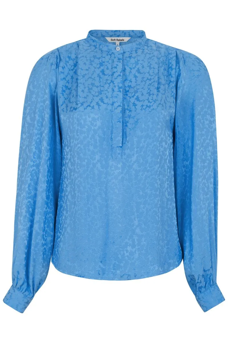 Collins Blouse | Azure Blue | Strik fra Soft Rebels