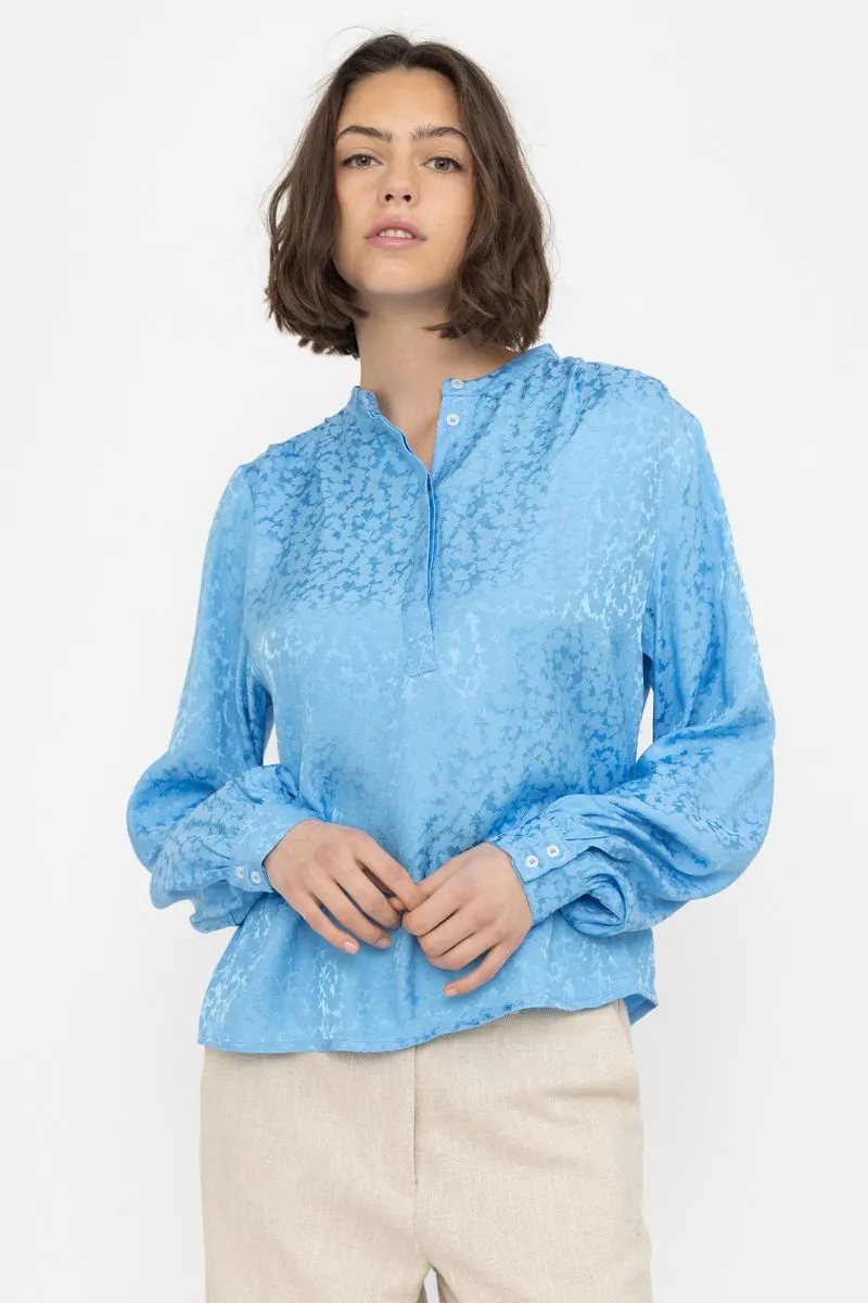 Collins Blouse | Azure Blue | Strik fra Soft Rebels