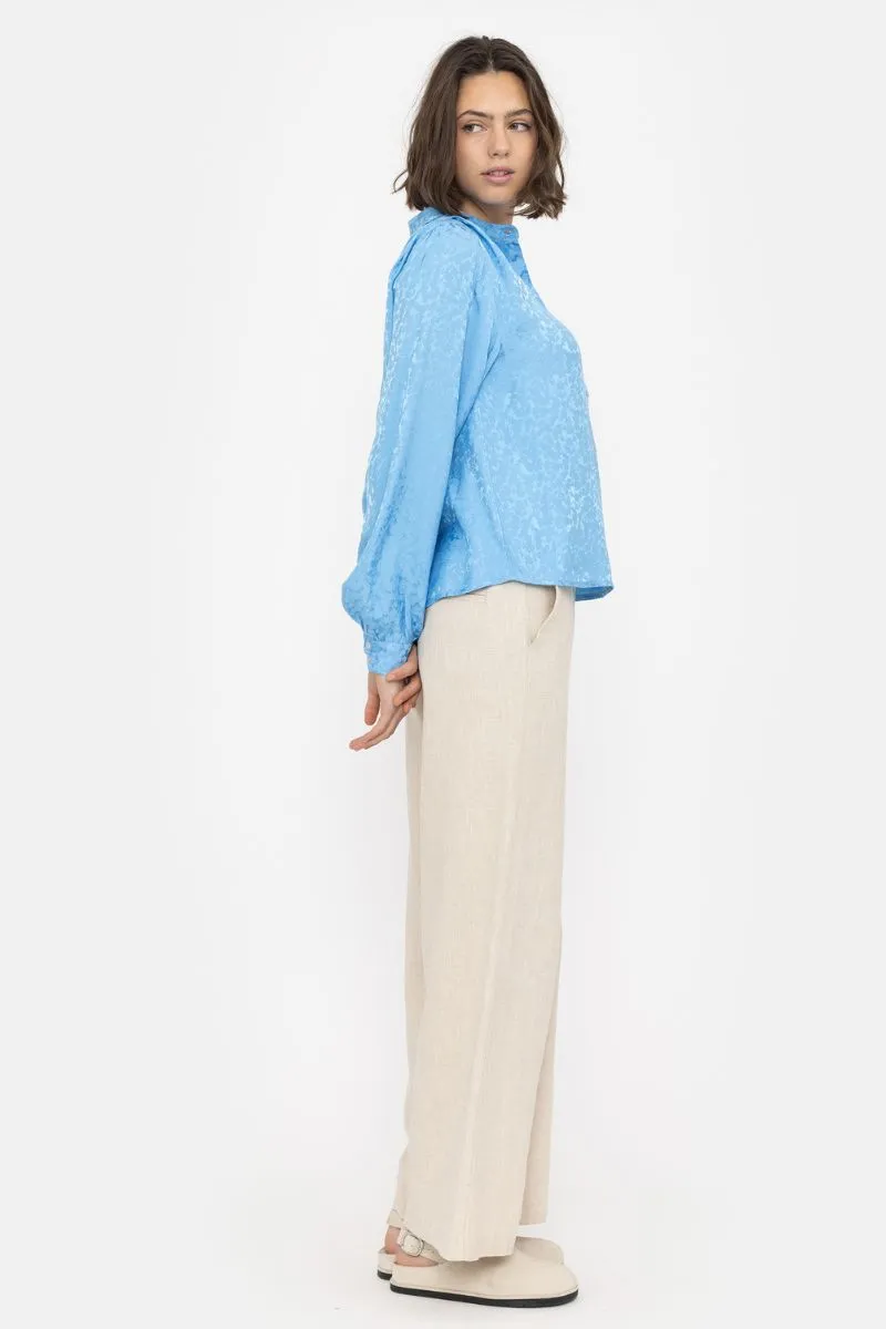 Collins Blouse | Azure Blue | Strik fra Soft Rebels